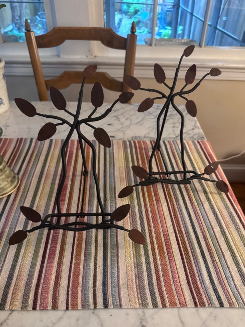Wrought iron frame holders, set of two, like new 11x8
